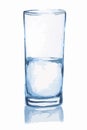 Watercolor water glass.