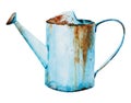 Watercolor watering can