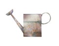 Watercolor watering can illustration for posters, gardening theme decor and souvenirs, advertising