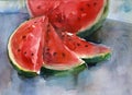 Watercolor watermelon