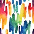 Watercolor wavy liquid shapes seamless pattern.