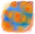 Watercolor wet painting colour blending elements dots brush stroke circle sphere background illustration