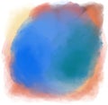 Watercolor wet painting colour blending elements dots brush stroke circle sphere background illustration