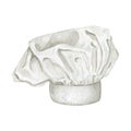 Watercolor white culinary chef hat