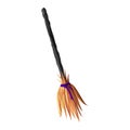 Watercolor wicth thatch broom