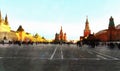 Watercolor. A wide view of the Red Square, the Kremlin Royalty Free Stock Photo