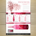 Watercolor Wine concept design. Wed site design