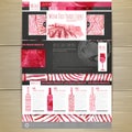 Watercolor Wine concept design. Wed site design Royalty Free Stock Photo
