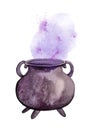 Watercolor Witch Cauldron