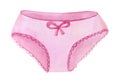 Watercolor woman underpants. woman underwear. Pink boxer shorts isolated on white background Royalty Free Stock Photo