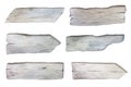 Watercolor wooden planks and banners