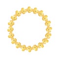 Watercolor yellow wallflower wreath Royalty Free Stock Photo
