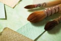 Watercolorist paintbrushes view