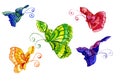 Watercolors of the butterfly Royalty Free Stock Photo