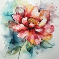 Watercolors flower