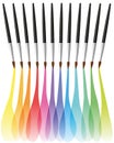 Watercolors Rainbow Colored Brush Strokes