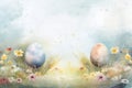 Watercolorstyle Easter background with delicate Royalty Free Stock Photo