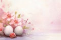 Watercolorstyle Easter background with delicate Royalty Free Stock Photo
