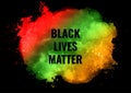 Watercolour black lives matter background
