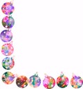 Watercolour Christmas Bauble Border Royalty Free Stock Photo