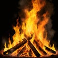 Watercolour flames campfire background Royalty Free Stock Photo