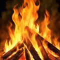 Watercolour flames campfire background Royalty Free Stock Photo