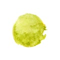 Watercolour green with yellow painted circle background