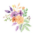 Watercolour Lavender Florals Bouquet Arrangement Pretty Wedding Flowers