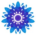 Watercolour pattern - Blue-violet abstract flower