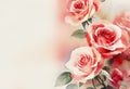 Watercolour roses background