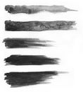 Watercolour. Set of abstract black watercolor stroke backgrounds. Royalty Free Stock Photo