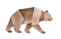 Watercolour sketch of Brown Origami Bear.