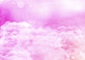 Watercolour style sugar cotton candy clouds background Royalty Free Stock Photo