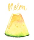 Watercolour watermelon and melon slices