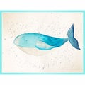 Watercolor whale