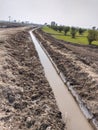 Watercourse lined-watercourse irrigation- watercourse irrigation-course drain open watercourses agriculture land photo