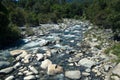 Watercourse in the mountain. River Ãâuble Chile. Royalty Free Stock Photo