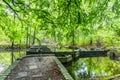 Experimental hydraulic engineering installations in the Waterloopbos Royalty Free Stock Photo