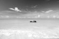 Watercraft on clear sea water in st johns, antigua Royalty Free Stock Photo