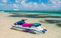 Watercraft yamaha on clear sea or ocean, Costa Maya, Mexico