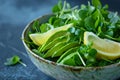 Watercress Avocado Salad Royalty Free Stock Photo