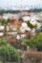 Waterdrop at glass window Royalty Free Stock Photo