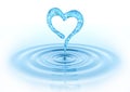 Waterdrop and Heart Royalty Free Stock Photo