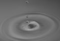 Waterdrop III., gray background Royalty Free Stock Photo