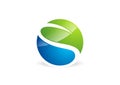 waterdrop,leaf,logo,circle,plant,spring,nature landscape symbol,global nature,letter s icon