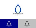 Waterdrop leaf logo icon design template element Royalty Free Stock Photo