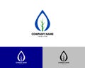 Waterdrop leaf logo icon design template element Royalty Free Stock Photo