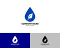 Waterdrop leaf logo icon design template element Royalty Free Stock Photo