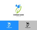 Waterdrop leaf logo icon design template element Royalty Free Stock Photo