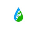 Waterdrop leaf logo